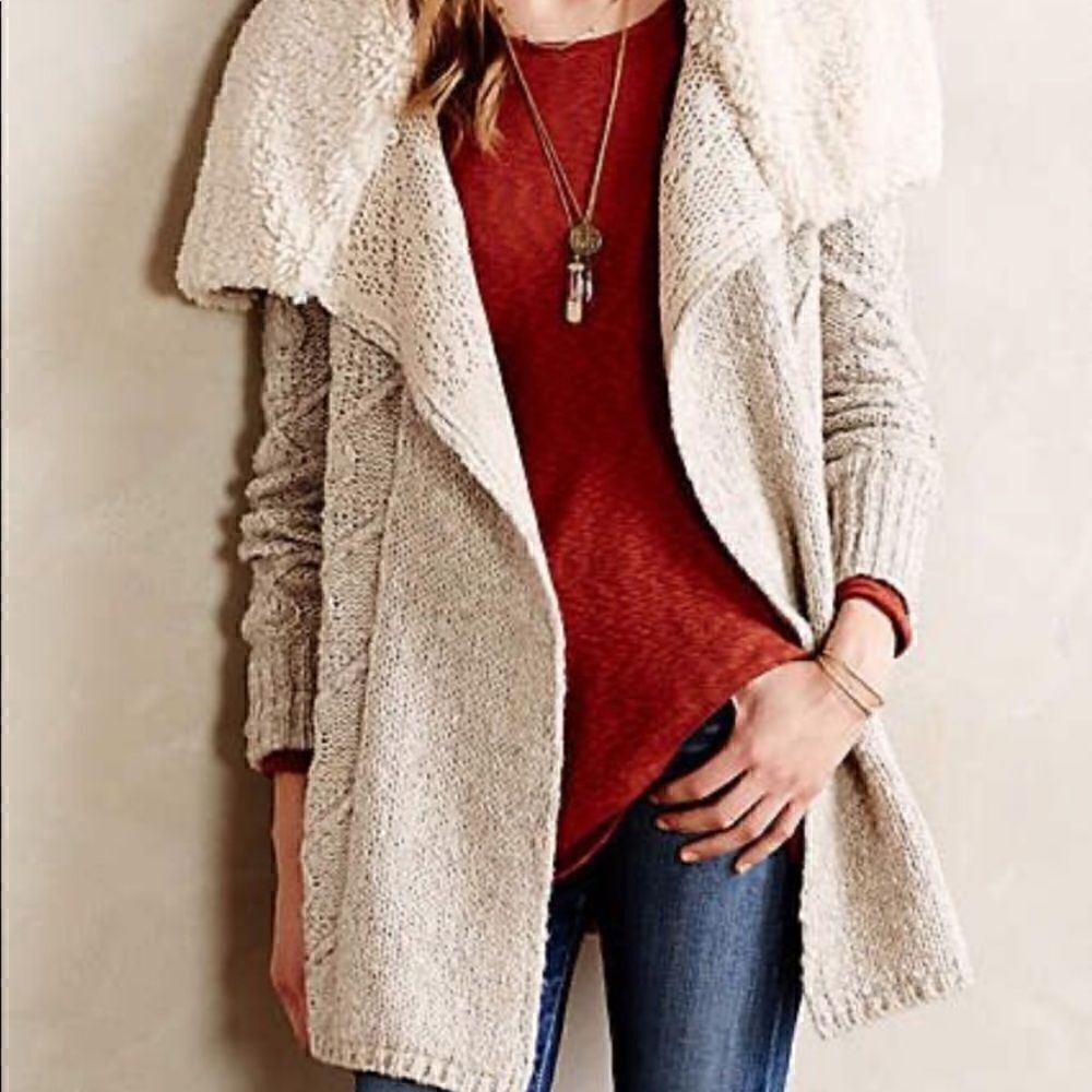 Anthropologie Sleeping on Snow Bondurant Sherpa Collar - Picture 2 of 9